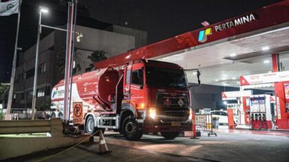 distribusi pertalite di seluruh jaringan spbu